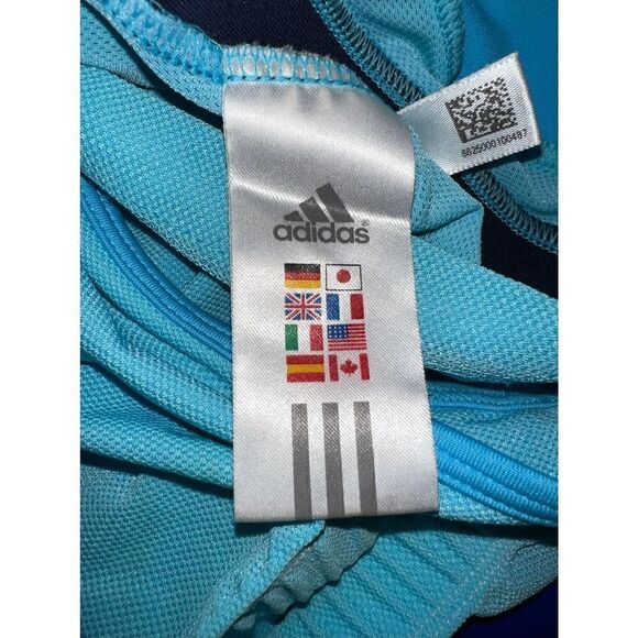 Addias Climacool top with mesh on neckline blue size large - Picture 10 of 11